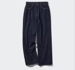 UNIQLO ワイドストレートジーンズ ネイビー 品番464744 18