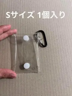 カラビナ付き 透明ケース キーホルダー ビニール クリアポーチ 小物入れ 推し活のサムネイル