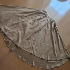 INGNI 茶色のロングフレアスカート M