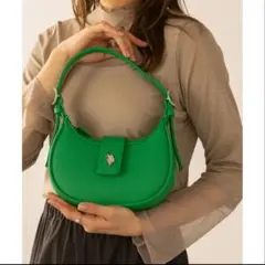 新品【別注】U.S. POLO ASSN. ハーフムーンバッグ バッグ 緑