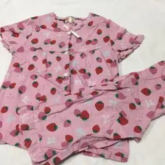 いちご柄パジャマ上下セット 130cm