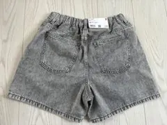 ユニクロ　グレー デニムショートパンツ 160
