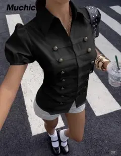 ナポレオン トップス 半袖 ブラック