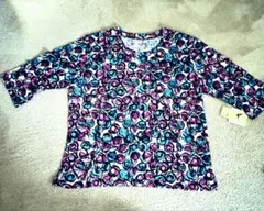 花柄 5分袖Tシャツ M-Lサイズ