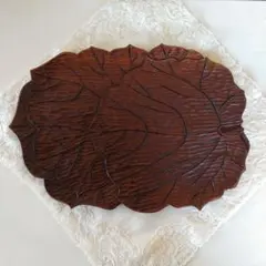 茶道具 菓子盆 菓子皿 作家もの 木製トレー 漆器 木工 中国茶 茶道 華道