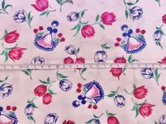 【送料込】USAヴィンテージ フィードサック 女の子花柄 30cm*20cm