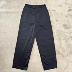 UNIQLO ユニクロ サテンリラックスストレートパンツ ブラック S