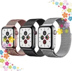 Apple Watchバンド ❤️ミラネーゼループ  ブラック ✨42/44/45