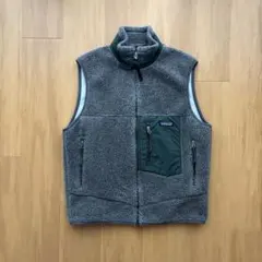 【美品】パタゴニア レトロXベスト チャコール×グリーン USA製 FA99