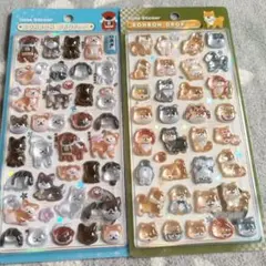 ボンボンドロップシール和柄犬2点セット