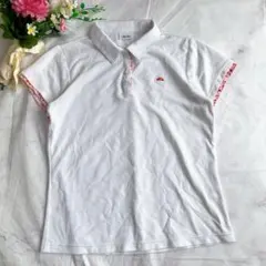 エレッセ 半袖 ポロシャツ M 白 テニス ウェア ゴルフ 速乾 ellesse