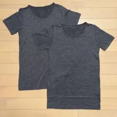 ユニクロ ヒートテック　半袖　140cm グレー2枚