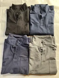 BURTLE 長袖ポロシャツ Lサイズ 4色セット 665