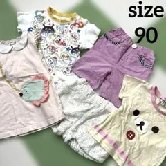 ベビー服　夏服　90サイズ　Tシャツ　ワンピース　ショートパンツ　半ズボン　5点