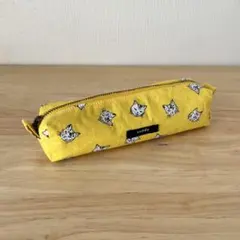 ペンケース ボックス型 筆箱 ねこ柄 ハンドメイド