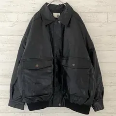 ジャバ Java フェイクレザー ブルゾン 【M】 オーバー 男女兼用 レトロ