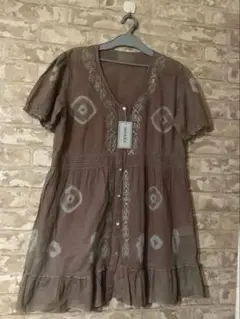 SMARIKA刺繍入りピンクパープルチュニック M-L