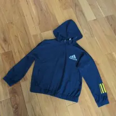 【中古】 adidas ジュニアフード付きジャケット 140cm