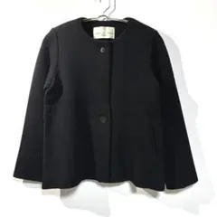 美品　 GIANNI LO GIUDICE ノーカラージャケット ブラック　36のサムネイル