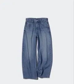 人気色　UNIQLO ユニクロ バギーカーブジーンズ 23 67BLUE