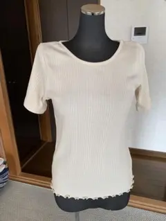 uh  Samansa Mos2 半袖トップス　クリーム？　F  160g