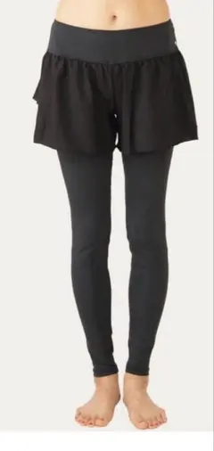 チャコット　ショートパンツ付レギンス ブラックのサムネイル