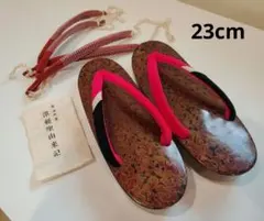 津軽塗 下駄 青森伝統工芸 美品 鼻緒付き 和装 浴衣