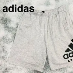 adidas アディダス　グレー ハーフパンツ 【T104】