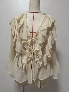 seemi byNICECLAUP フリルカーディガン　ivoryのサムネイル