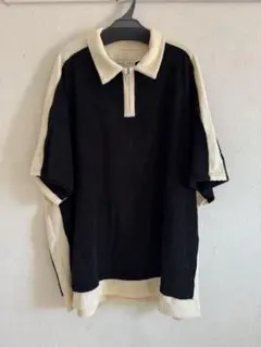 Matin Kim コーデュロイ ジップアップポロシャツ