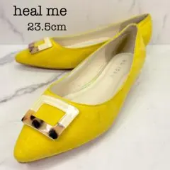 【heal me】べっ甲バックル ローヒールパンプス イエロー 23.5cmのサムネイル
