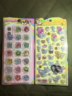 うるちゅるトムとジェリーとパワパフおはじきシール2枚セット (正規品)