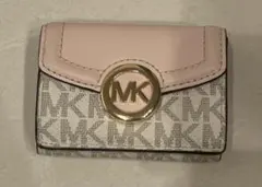Michael Kors 三つ折り財布 ピンク/グレー