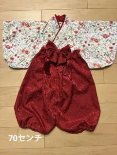ベビー袴 女の子 和装 70~80cm 花柄 No166 - メルカリ