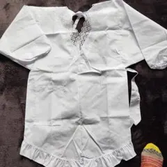 レース付きホワイト割烹着