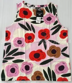 新品未使用タグ付き　ユニクロ　マリメッコ　ピンク　グラフィックTシャツ　２ＸＬ