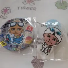 三代目　ELLY アクリルホルダー　缶バッチ セット