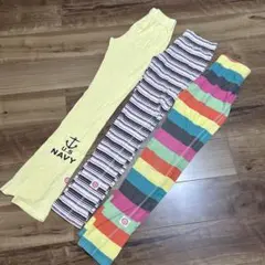 U.S. NAVY イエロースパッツ ストライプレギンス3点