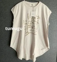 tumugu ラフィ天竺 プリント ノースリーブ プルオーバー 綿 日本製のサムネイル