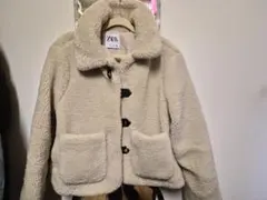 ZARA ベージュ ボアジャケット