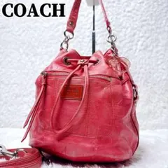 COACH Poppy Quilted Pink Mini Boston Bag - メルカリ