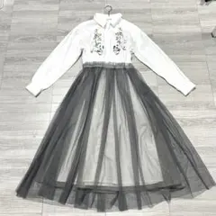 美品 Chesty チェスティ チュール シャツワンピース 0のサムネイル