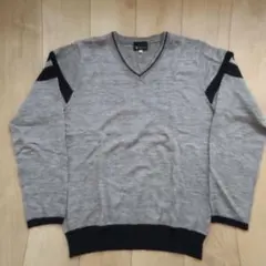 TK MIXPICE グレー Vネックニット 3