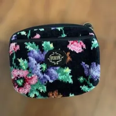 FEILER フェイラー 花柄 ポーチ ブラックのサムネイル