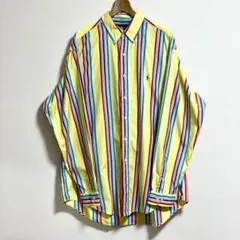 Ralph Lauren ラルフローレン ストライプ柄 BDシャツ サイズXL