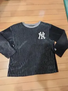 ニューヨーク・ヤンキース トレーナー　ボア　モコモコ　160 ストライプ