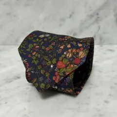 毒々 美品 dunhill ダンヒル ネクタイ 花柄 フラワー 蛾のサムネイル