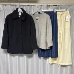 LEPSIM レプシィム　ボアジャケット　セーター　デニムスカート　パンツ