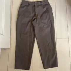 GU ブラウン ウエストゴム パンツ