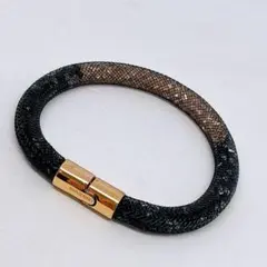 SWAROVSKI スワロフスキー スターダストブレスレット ブラック×茶系